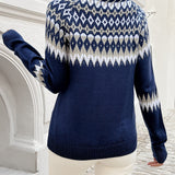 Ella | Elegantiška Geometrinė Megztinis