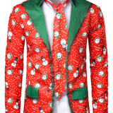 Vyriški ilgarankoviai marškiniai su kalėdiniu sniego seniu ir Kalėdų Seneliu