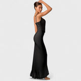 Bella - Sijonas su korsetu iš satino su volanais