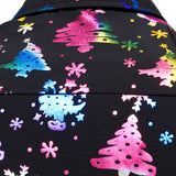 Vyriški juodi marškiniai su auksiniu kalėdiniu raštu regular fit ilgomis rankovėmis