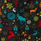 Vyriški minkšti marškiniai su linksmu kalėdiniu elniu ir snaigėmis ilgomis rankovėmis