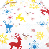 Vyriški balti marškiniai su kalėdine tema elniais ir snaigėmis ilgomis rankovėmis