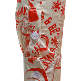 Vyriškas smėlio spalvos kalėdinis megztinis su vintažiniu dizainu ilgomis rankovėmis