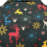 Vyriški kalėdiniai marškiniai su šventiniais elniais ilgomis rankovėmis