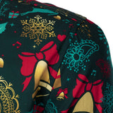 Vyriški ilgarankoviai medvilniniai kalėdiniai marškiniai su elniais