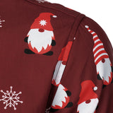 Vyriški raudoni kalėdiniai marškiniai su saldžiu nykštuku ir ilgomis rankovėmis