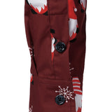 Vyriški raudoni kalėdiniai marškiniai su saldžiu nykštuku ir ilgomis rankovėmis