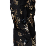 Vyriški ilgarankoviai marškiniai su auksinėmis kalėdinėmis snaigėmis