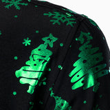 Vyriški žali regular fit ilgarankoviai marškiniai su kalėdiniu raštu