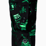 Vyriški žali regular fit ilgarankoviai marškiniai su kalėdiniu raštu