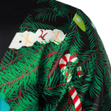 Vyriški regular fit ilgarankoviai marškiniai su kalėdiniu eglutės kamufliažo raštu