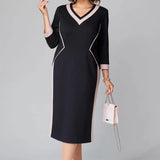 Fenna | Elegantiška V formos suknelė