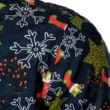 Vyriški medvilniniai kalėdiniai marškiniai su šventiniu raštu ilgarankoviai