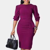 Claudine Bloom | Rafinuota Ruffles Midi Suknelė