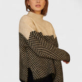 Samanta | Medvilninis megztinis su aukštu kaklu