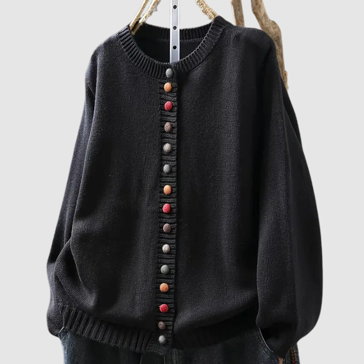 Elīna | Elegantiškas megztinis su sagomis