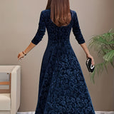 Vespera | Elegantiška Gėlių Midi Suknelė