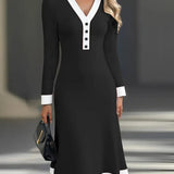 Lynethe | Stilinga Ilgomis Rankovėmis Suknelė