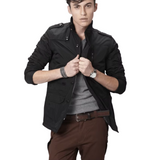 Stilingas vėjo nepralaidus paltas