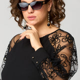 Edris | Elegantiška Nėriniuota Suknelė