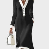 Lynethe | Stilinga Ilgomis Rankovėmis Suknelė