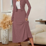 Elara Quinn | Klasikinis Dviejų Dalių Midi Komplektas