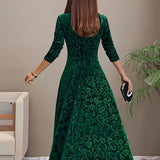 Vespera | Elegantiška Gėlių Midi Suknelė