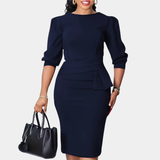 Claudine Bloom | Rafinuota Ruffles Midi Suknelė