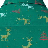 Vyriški žali marškiniai su kalėdiniu elnių raštu ilgomis rankovėmis