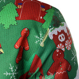 Vyriški kalėdinio kostiumo šventiniai ilgarankoviai marškiniai