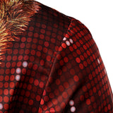 Vyriški marškiniai su linksmu kalėdiniu kostiumo dizainu ilgarankoviai su sagomis