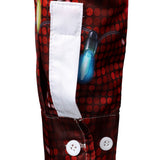 Vyriški marškiniai su linksmu kalėdiniu kostiumo dizainu ilgarankoviai su sagomis