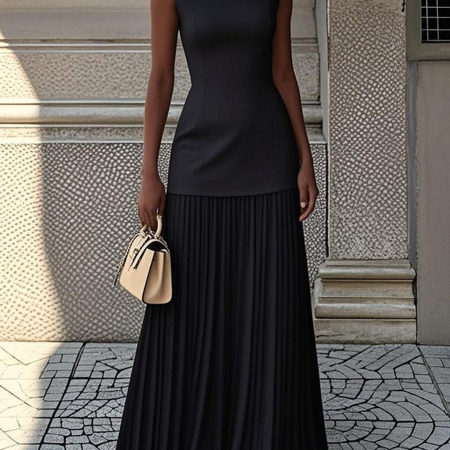 Rowina | Suknelė be rankovių su sruogomis