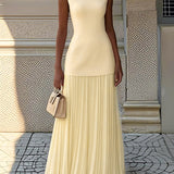 Rowina | Suknelė be rankovių su plaukuojančiomis klostėmis