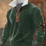 Kaspar – Aukštos kokybės megztinis su pašiltintu stačiu kaklu