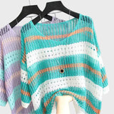 Lengvas megztinis su atvirais raštais