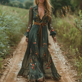 Alina Soleil | Romantiška Boho Maxi Suknelė