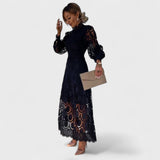 Élise - Blizgus nėriniuotas suknelė