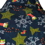 Vyriški medvilniniai kalėdiniai marškiniai su šventiniu raštu ilgarankoviai