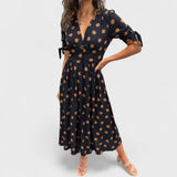 Monique - Elegantiška Suknelė Su Taškeliais