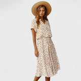 Madelina - Elegantiška daugiaspalvė vasaros suknelė