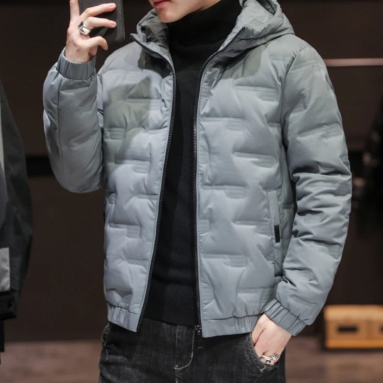 Elegantiškas pūkinis paltas vyrams