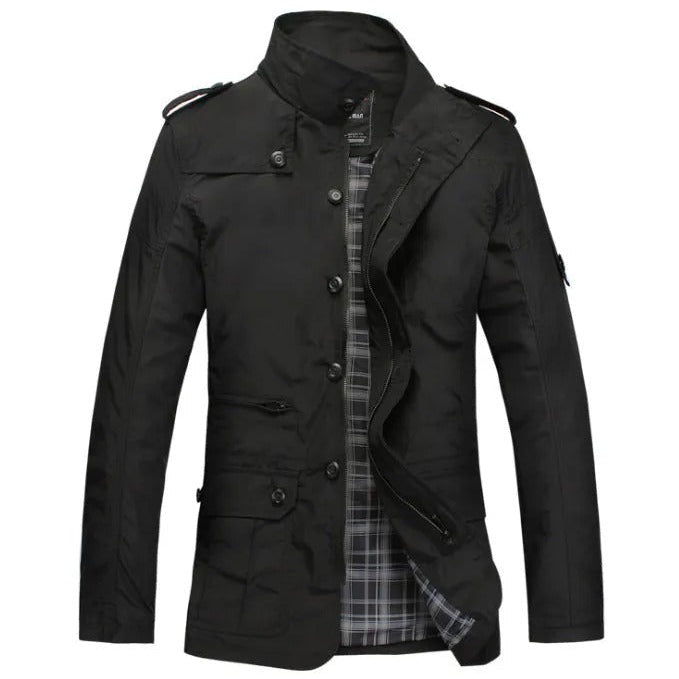 Stilingas vėjo nepralaidus paltas